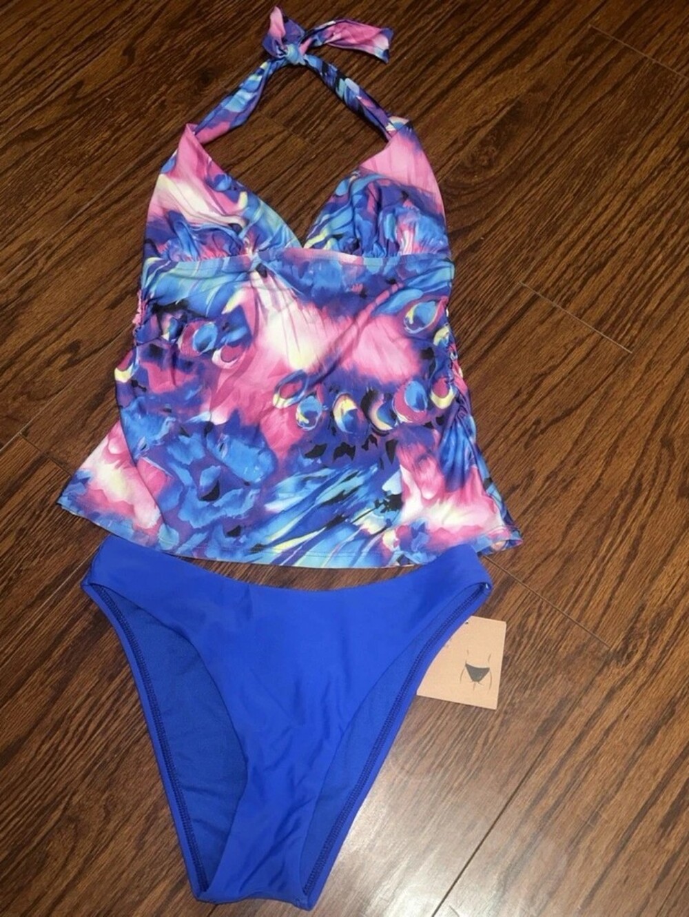 Shade & Shore Green Strapless Bikini Set with Front Knot